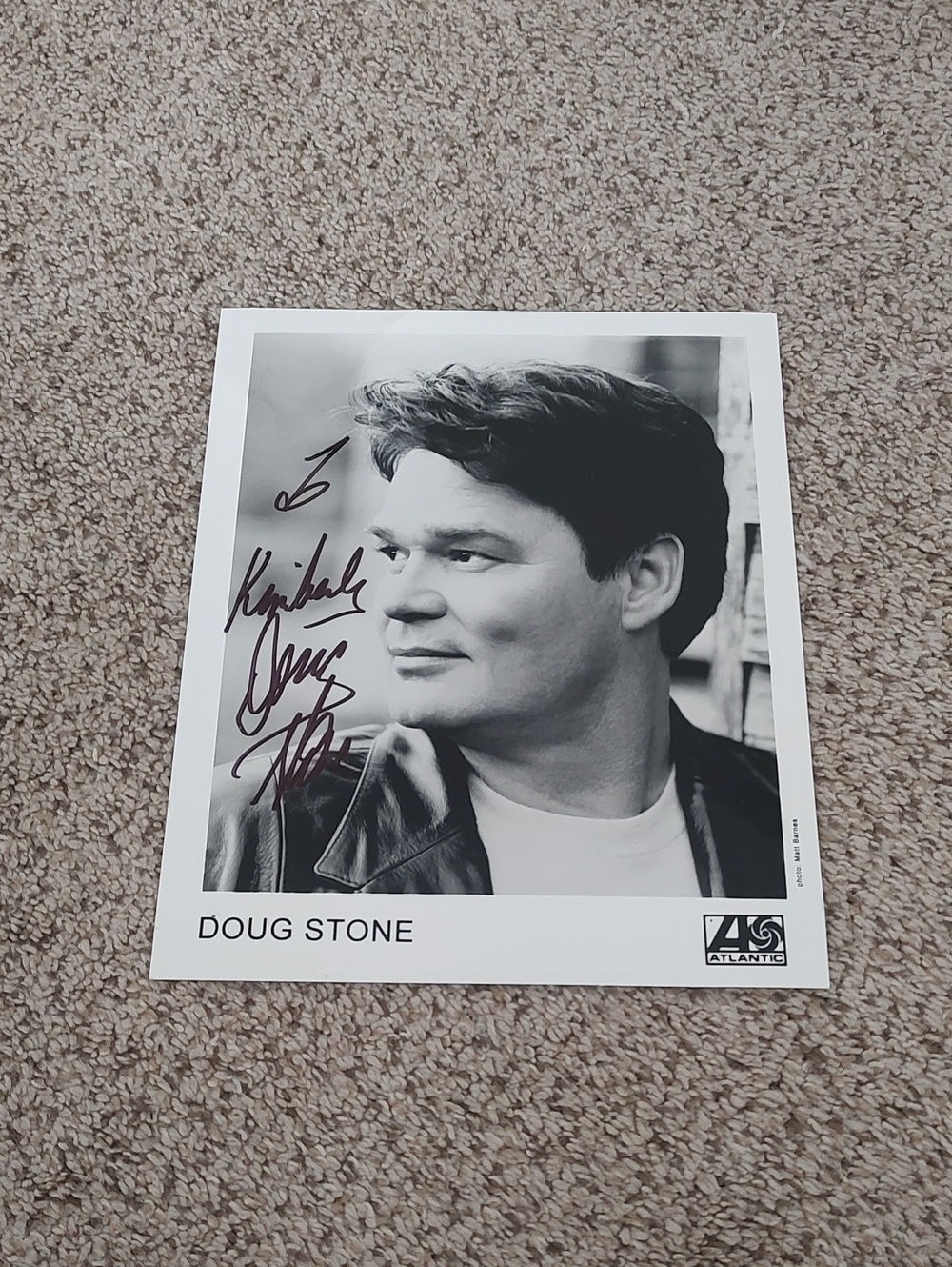 Doug Stone PERSONALIZED Autograph
